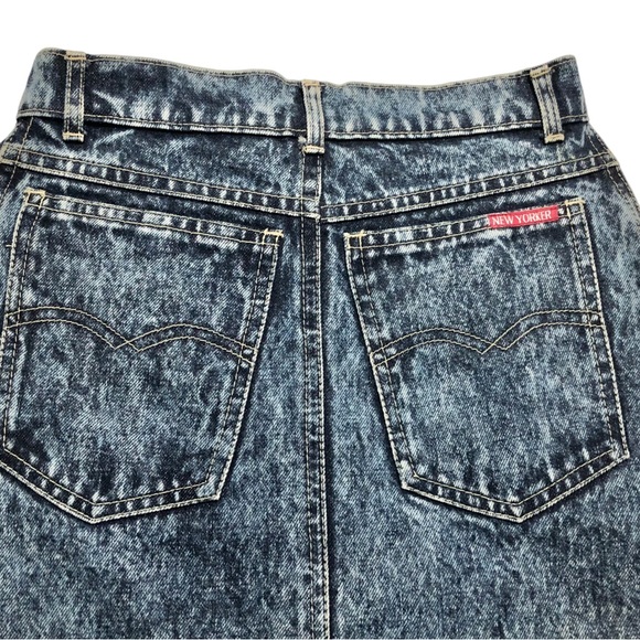 Vintage 80s High Waisted Denim Pencil Skirt - XS - Paddock’s Jet Setter - Picture 5 of 5